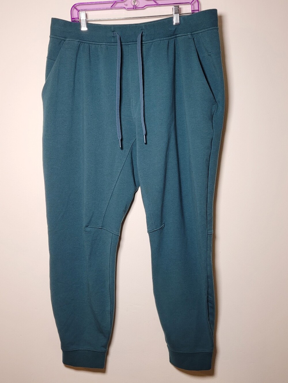 Lululemon Men's ABC Joggers Pants XXL Teal Green Drawstring Pockets Athlesure